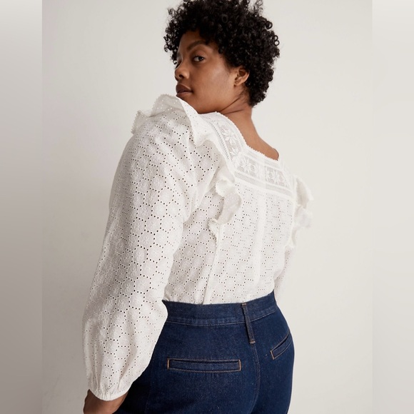 Madewell Eyelet Square Neck Top - Picture 6 of 13